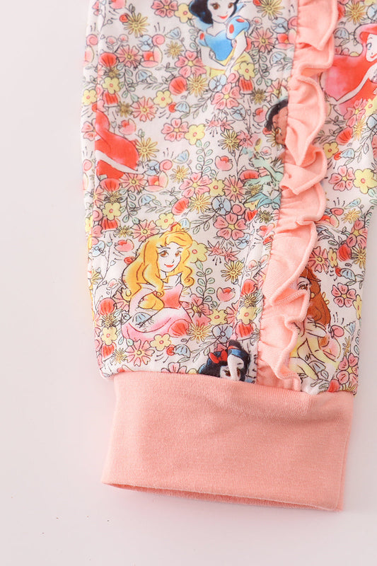 Princess floral print romper