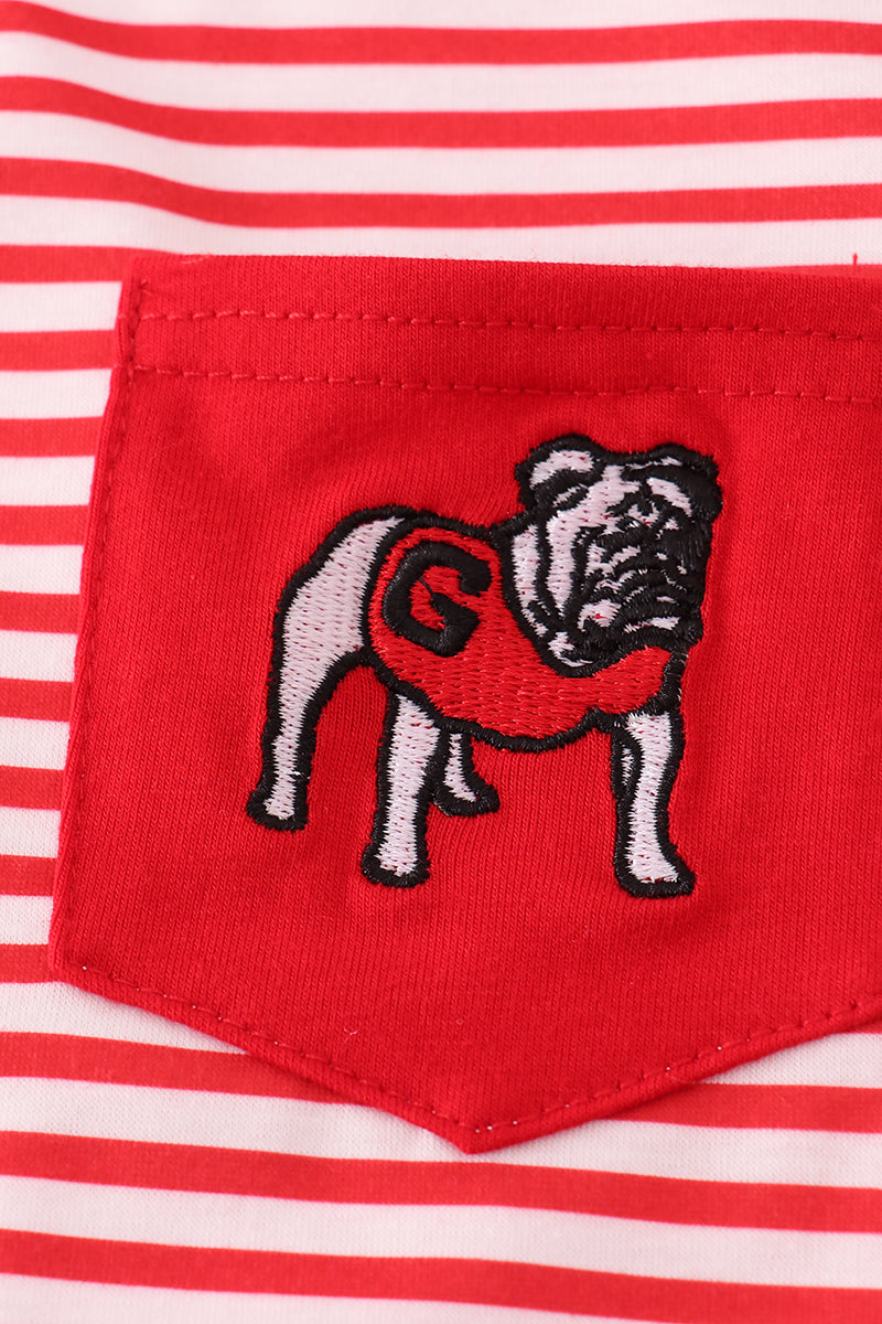 Georgia embroidery stripe top