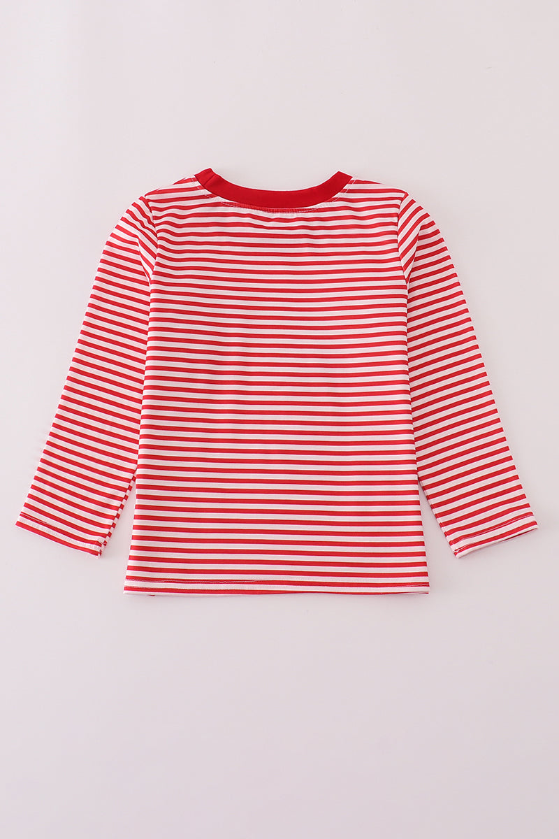 Georgia embroidery stripe top