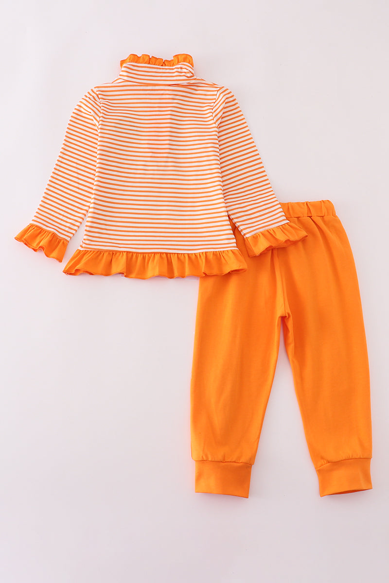 Tennessee applique stripe ruffle pants set