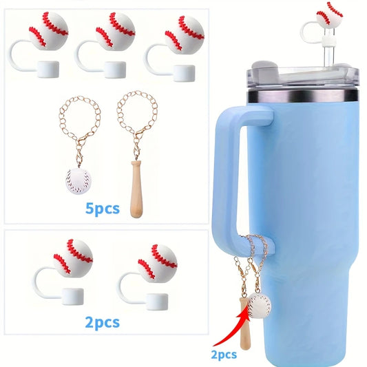 Baseball Straw Topper & Charms