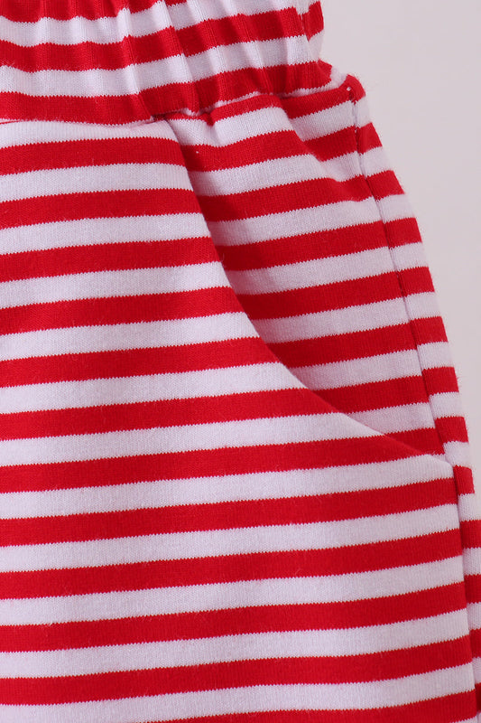Premium Red&white stripe shorts