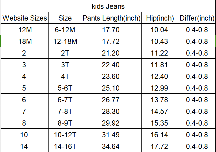 Green print bell jeans mom & me