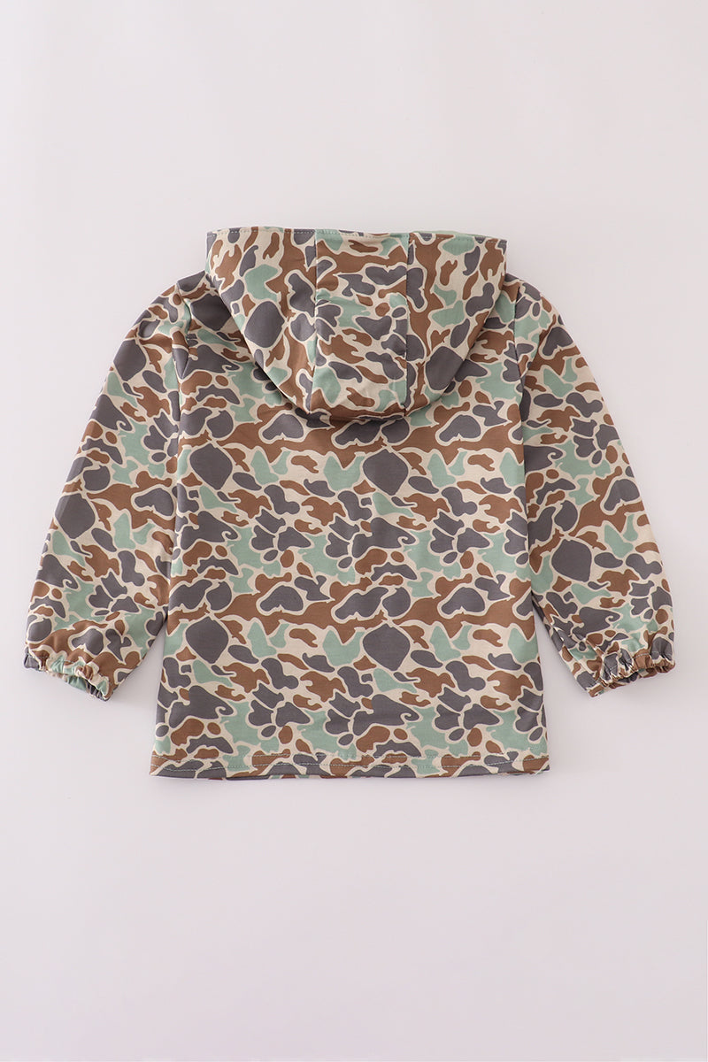 Camouflage duck embroidery hoodie