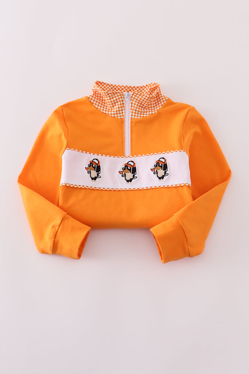 Orange Tennessee go vols applique pullover