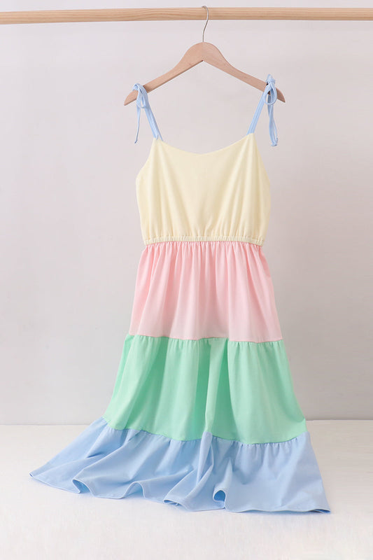 Color block tiered mom&me dress
