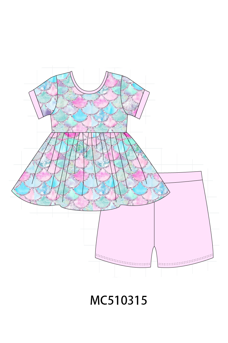 Mermaid bamboo pajama set