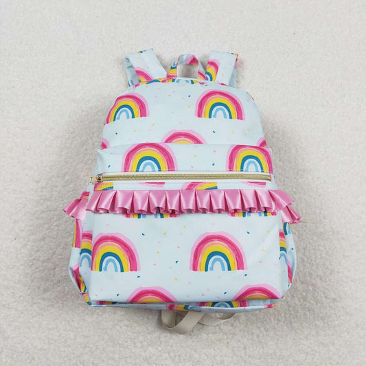 Rainbow ruffle backpack