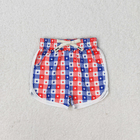 Rwb floral shorts checkered