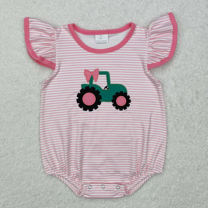 Tractor Stripe Romper