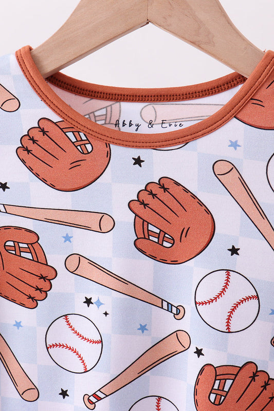 Baseball bamboo pajama set