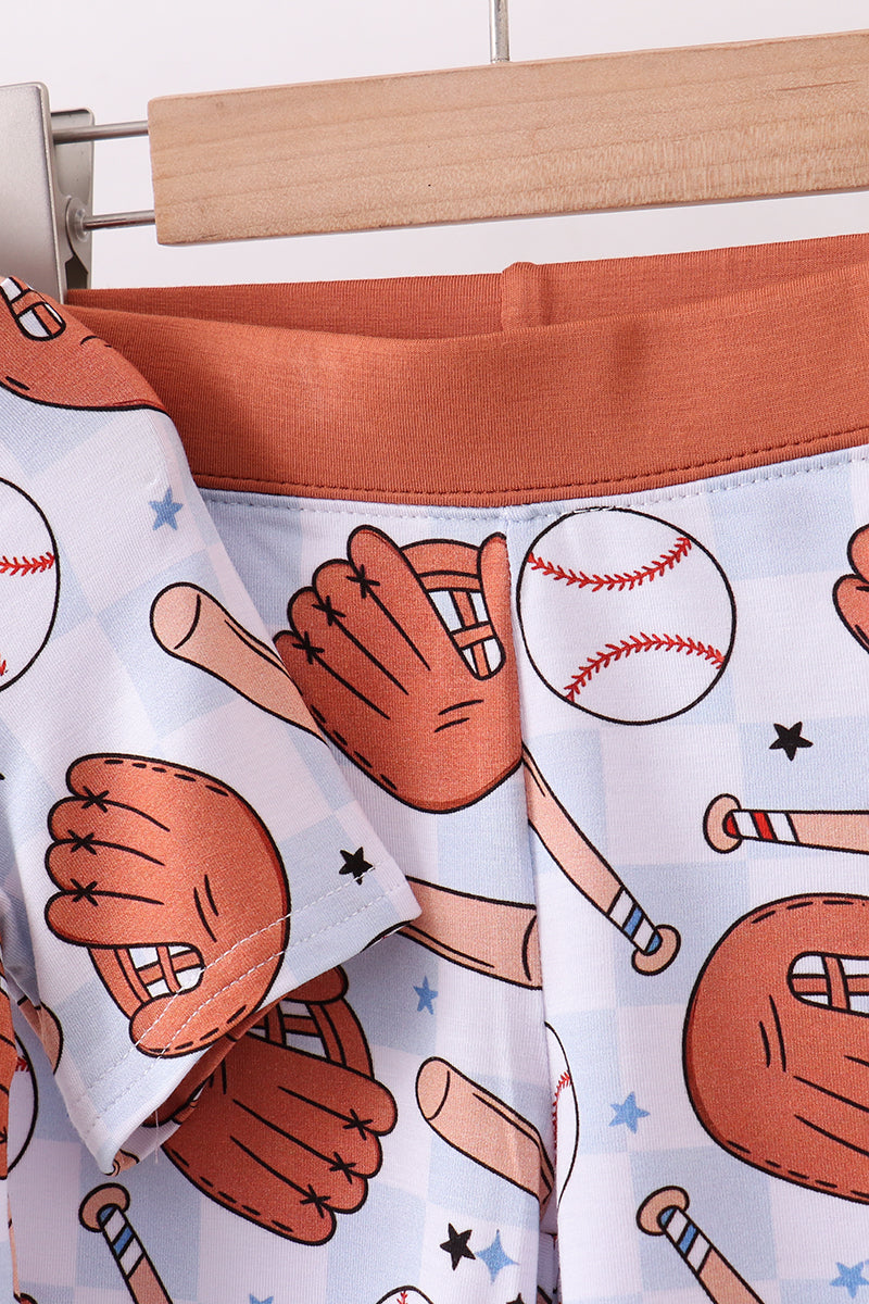 Baseball bamboo pajama set