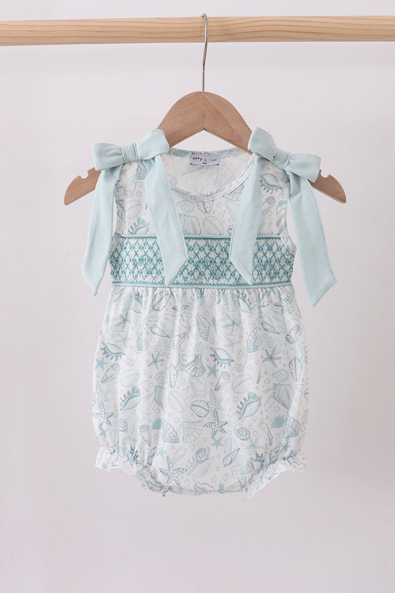 Sea shell smocked bubble