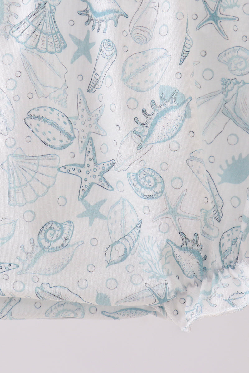 Sea shell smocked bubble