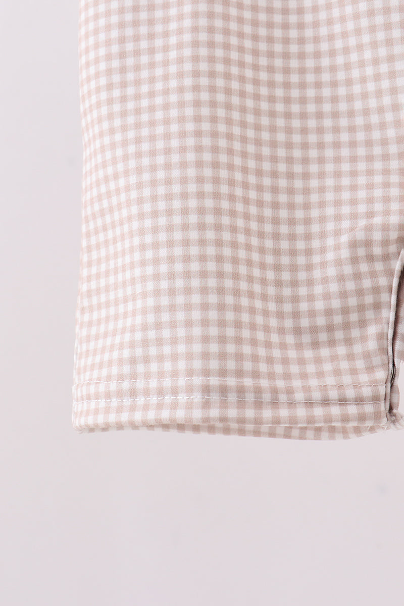 Sports ball embroidery gingham jonjon