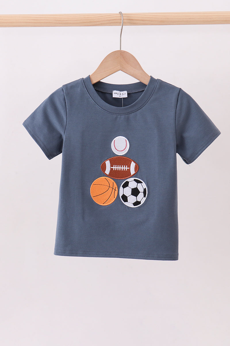Sports ball embroidery top