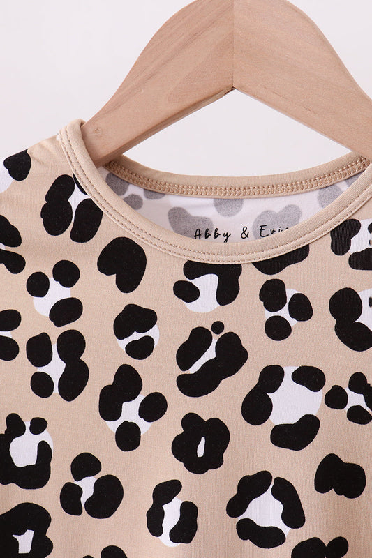 Leopard bamboo pajama set