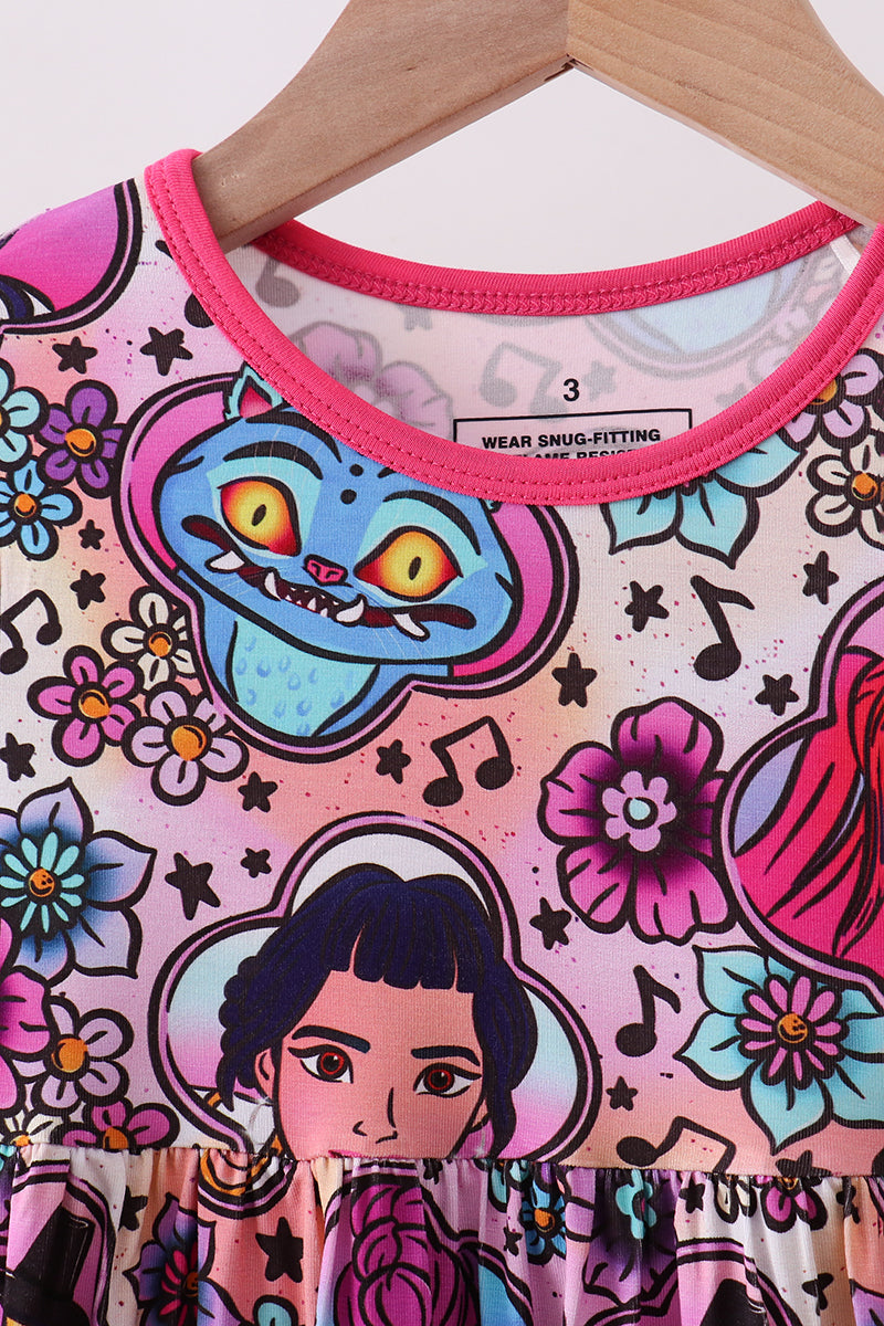 Purple character bamboo dress