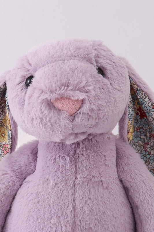 Purple floral plush bunny