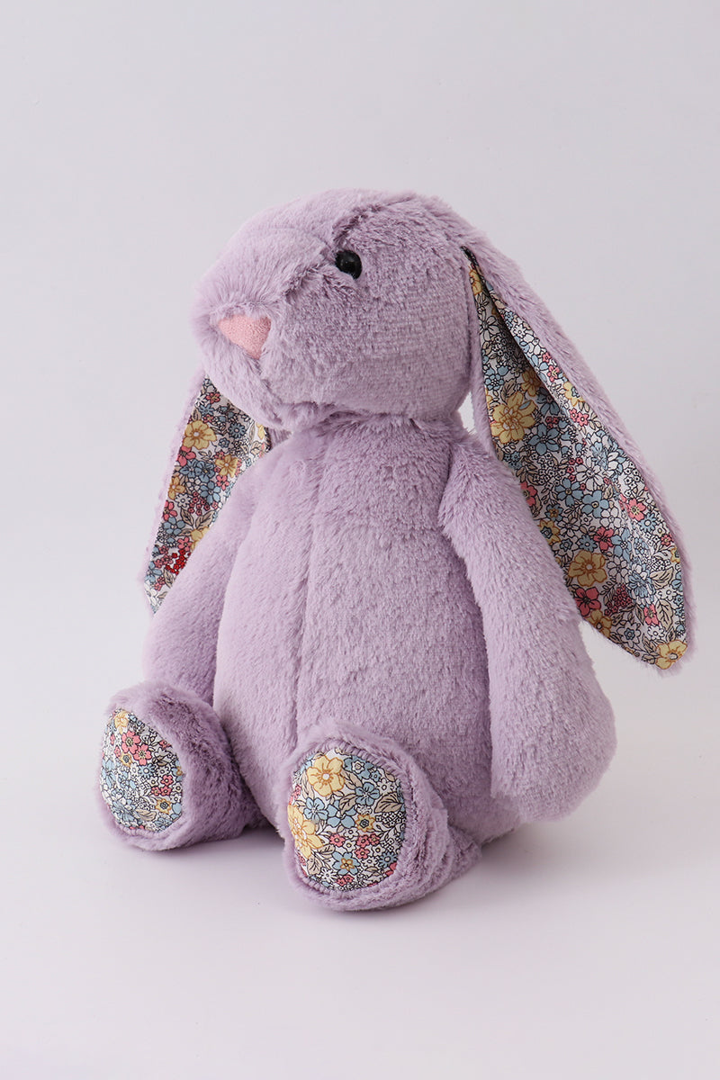 Purple floral plush bunny