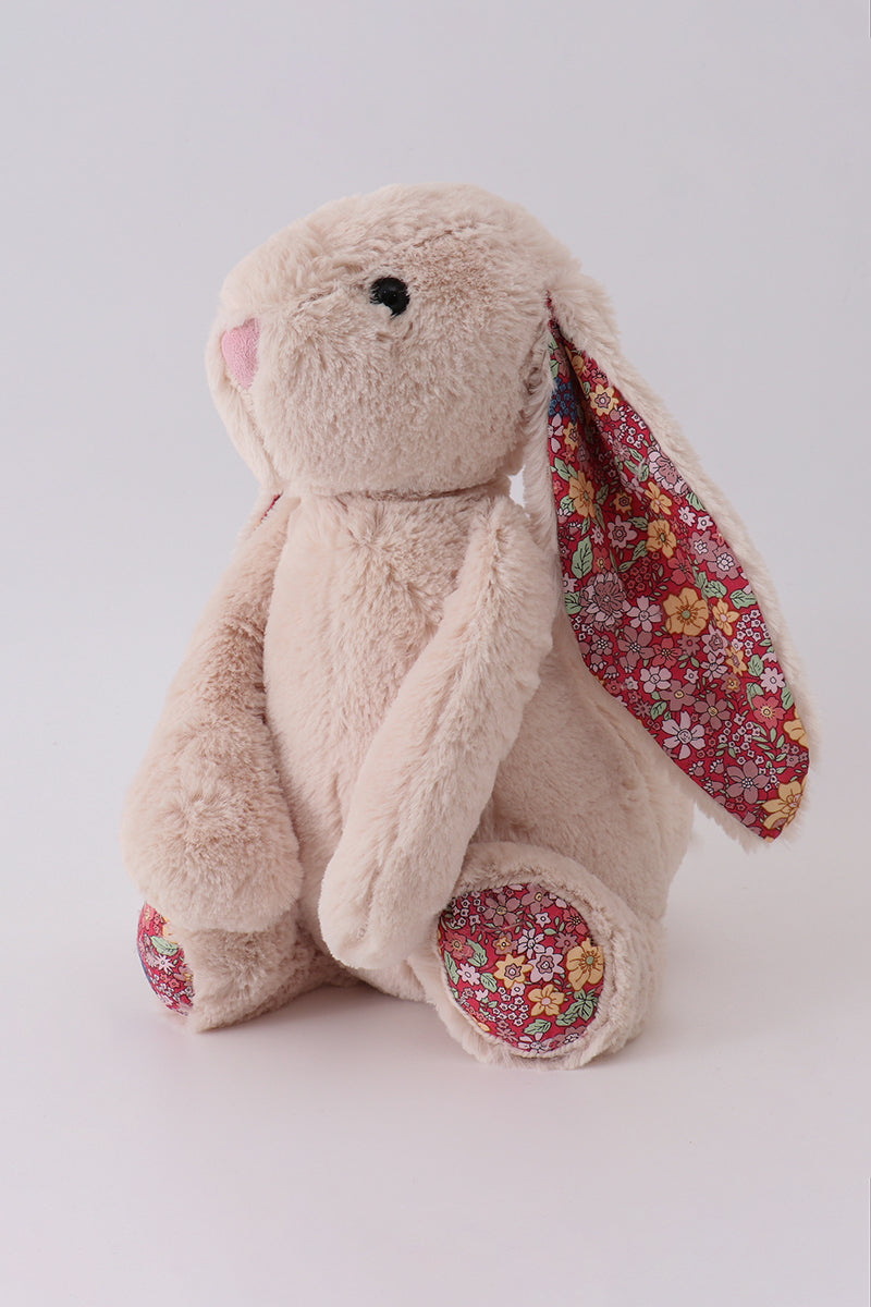 Blush floral plush bunny