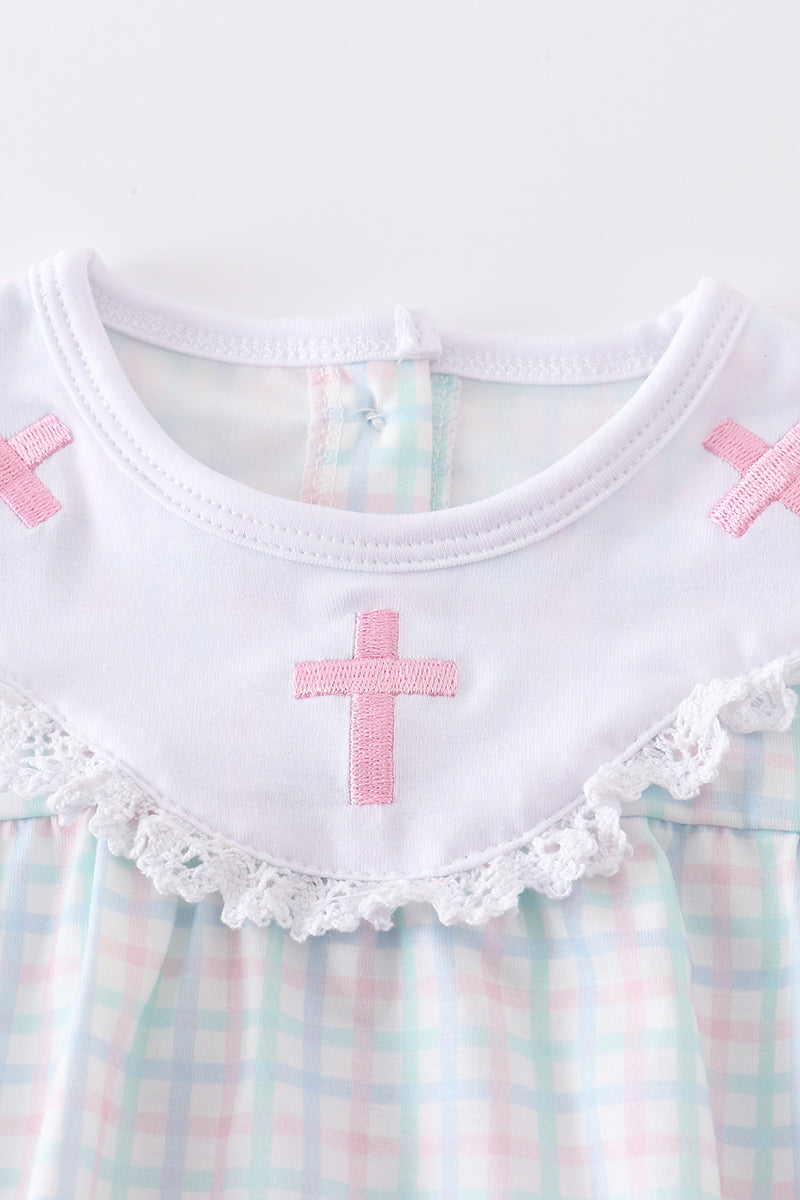 Cross embroidery girl bubble