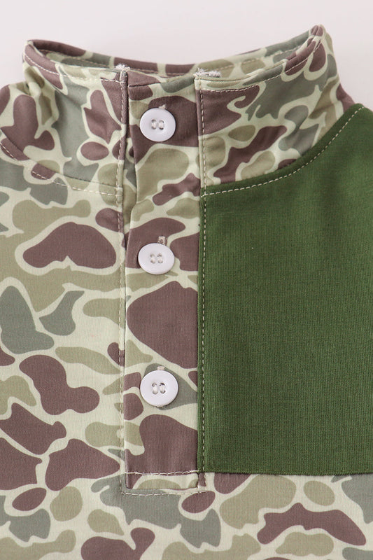 Camouflage print pants set