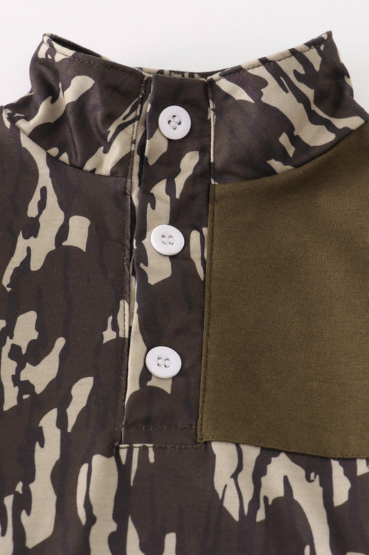 Camouflage print pants set