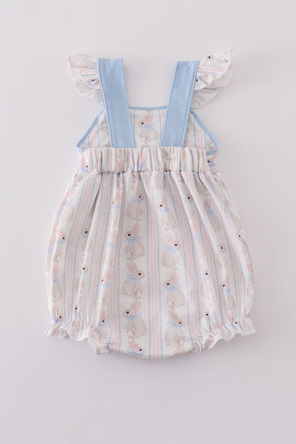 Blue bow bunny girl bubble