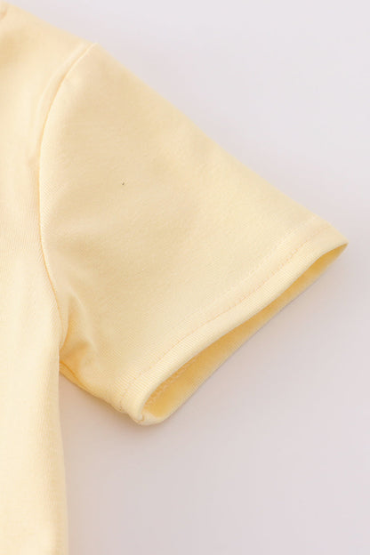 Yellow truck applique bubble