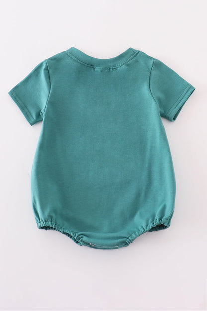 Blue deer applique bubble