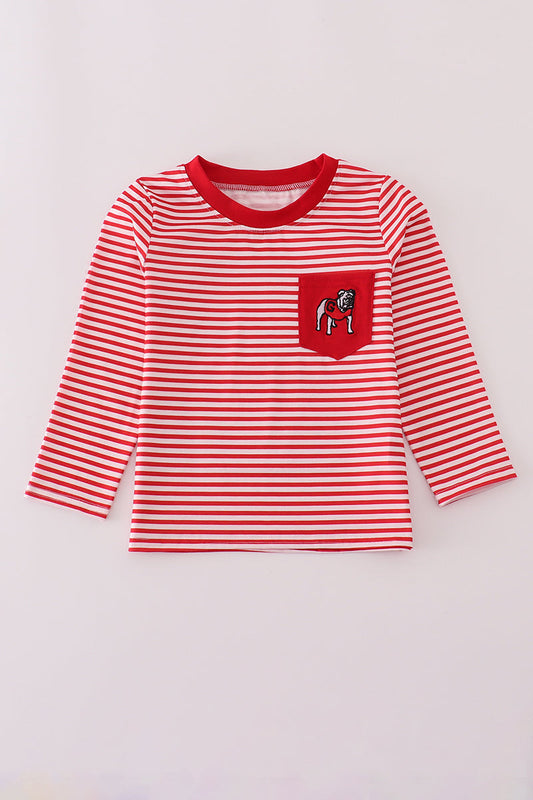 Georgia embroidery stripe top
