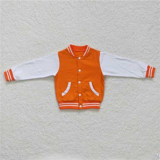 Orange and White Button Jacket