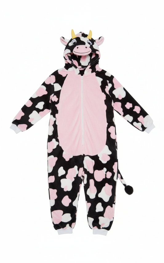 Cow Onesie Animal Costume Girls Women Pajamas