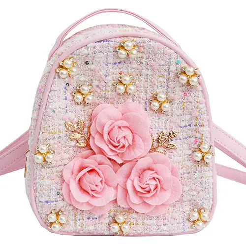 Rose tweed Backpack