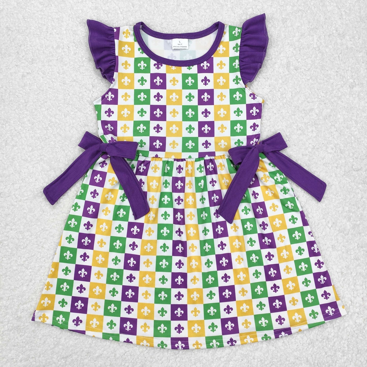 Purple, Green, & Yellow Mardi Gras Dress