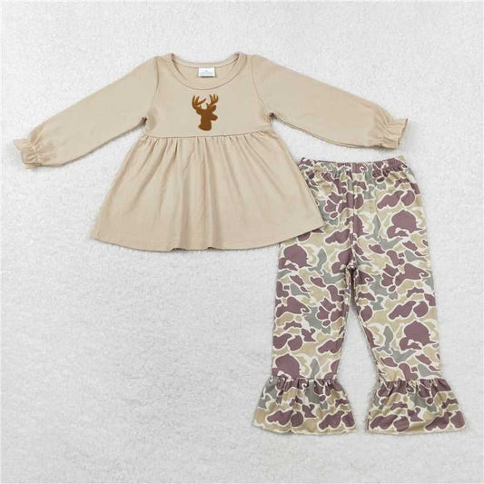 Camo deer ruffle set