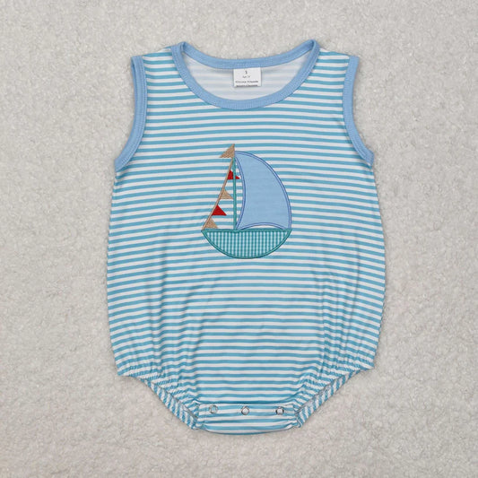 Sail boat Stripe Romper