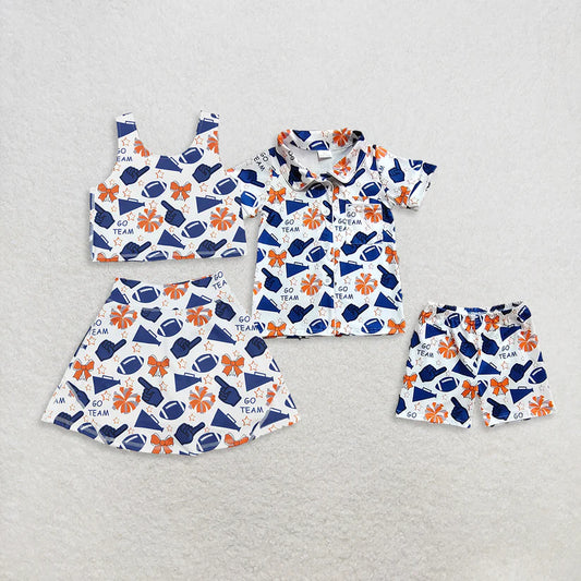 Blue & Orange Go Team Sibling Set