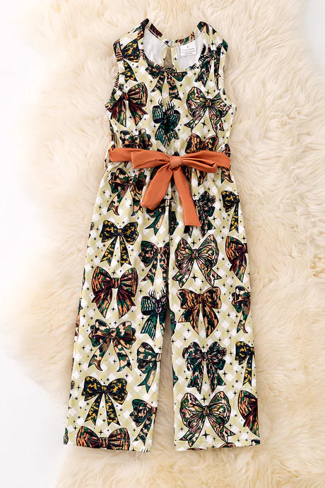 Camo Bow Jumpsuit