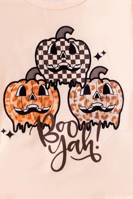 Boo Yah Pumpkin Checkered
