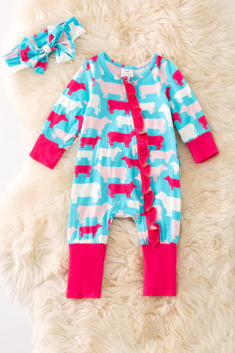 Pink & Blue country stock