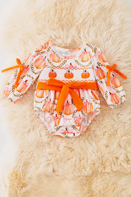 Pumpkin Pink Bow Bubble