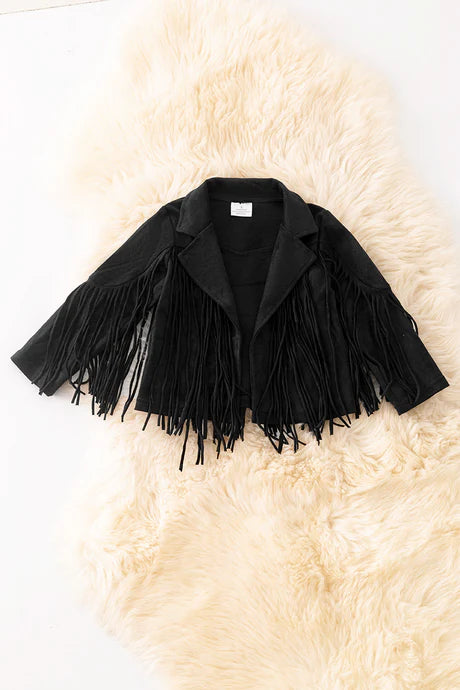 Black Fringe Jacket