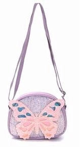 Lavender Butterfly Glitter Purse