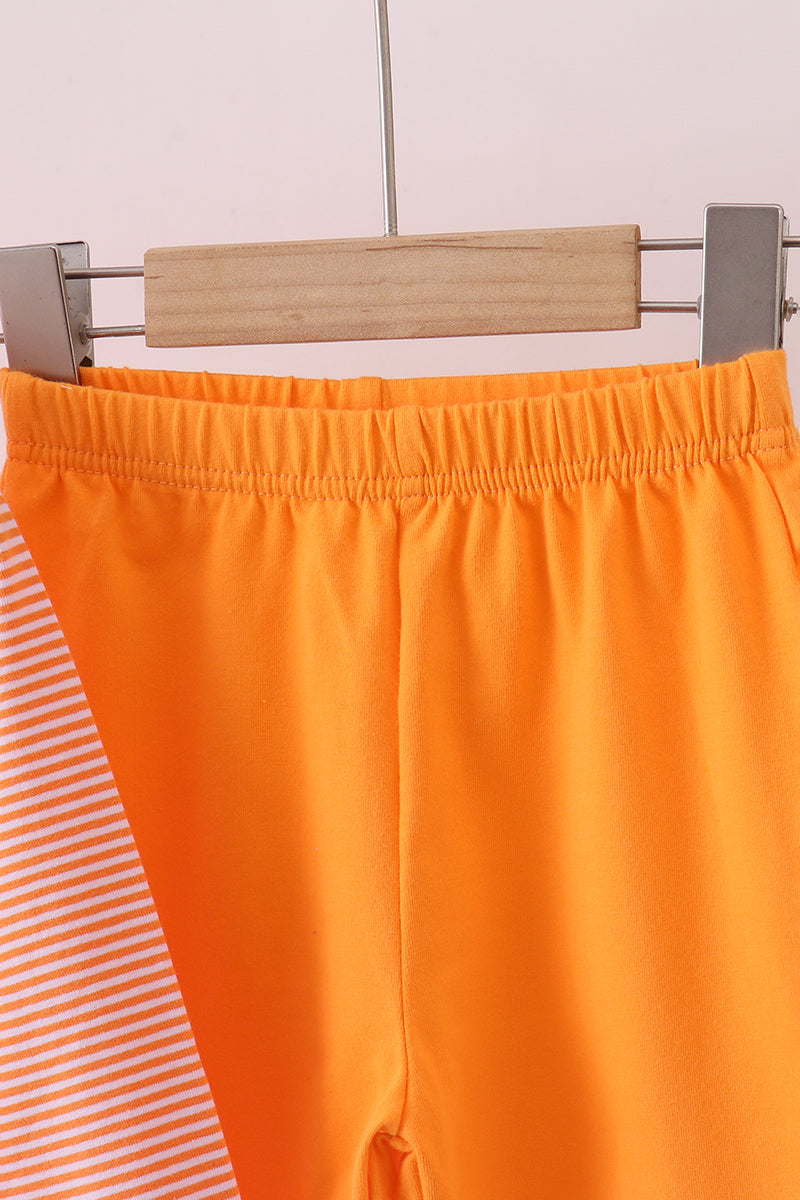 Premium Orange Tennessee puppy stripe pants set