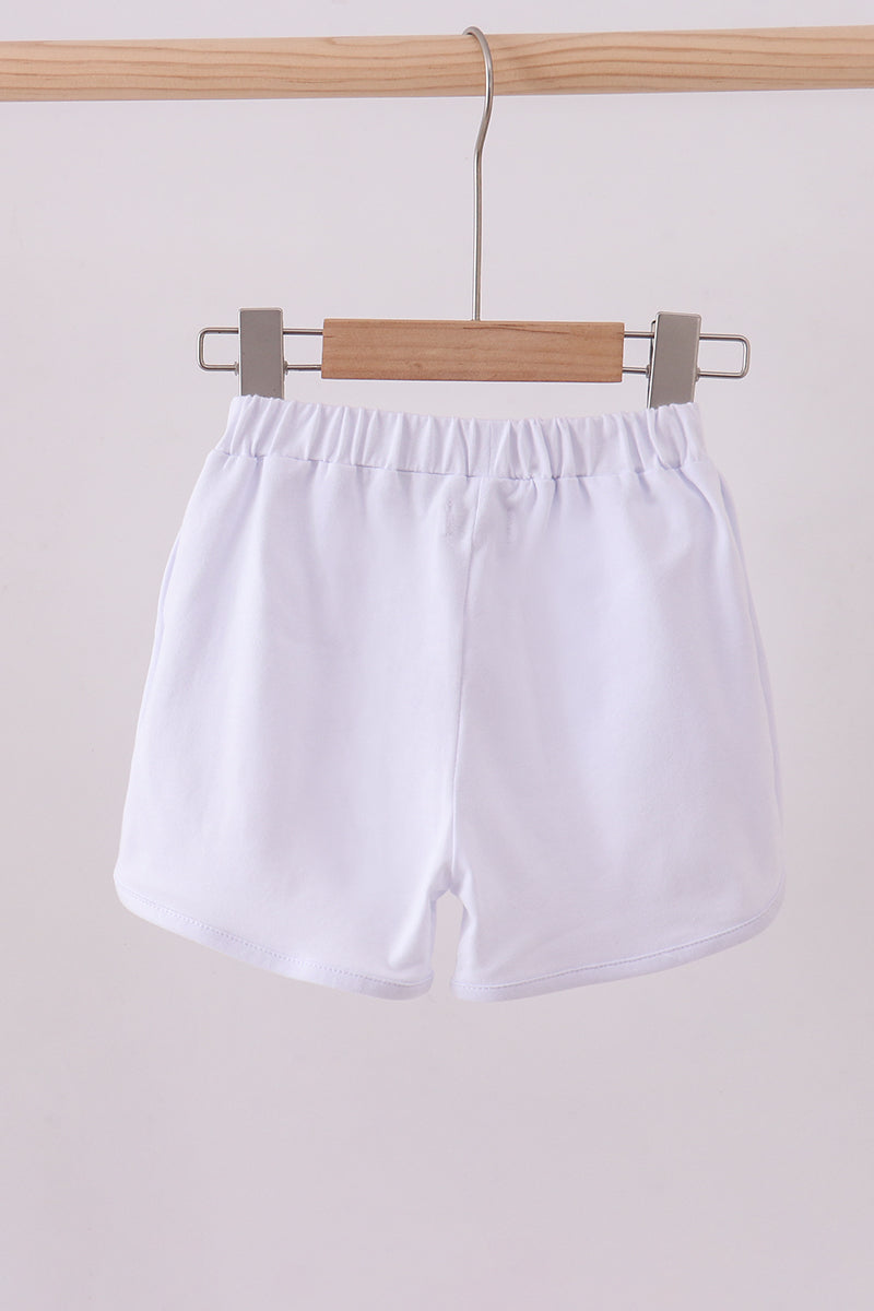 Premium White bow shorts