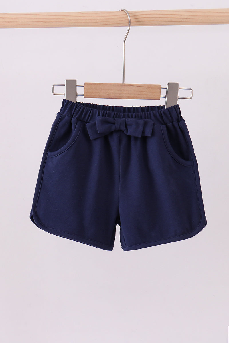 Premium Navy bow shorts