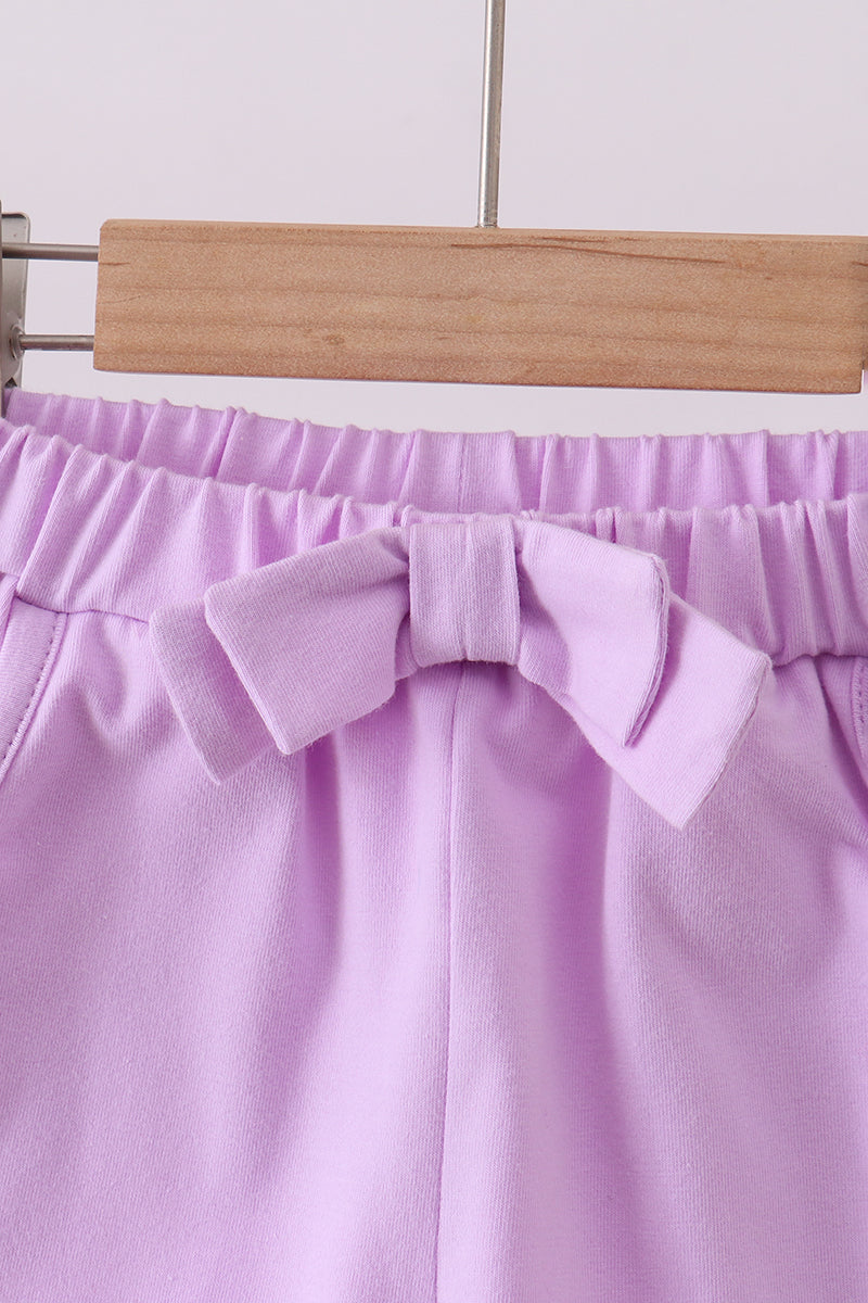 Premium Lilac bow shorts
