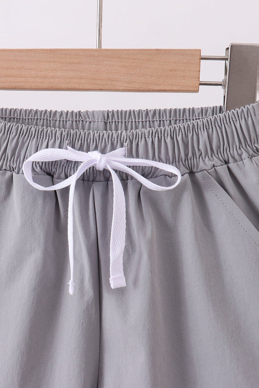 Light grey pocket performance shorts